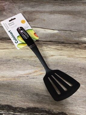 Cuisinart CTG-12-LT Slotted Turner Nylon Nonstick Spatula Black 13.75” NWT